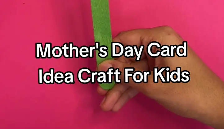 Mother's Day card idea craft for kids